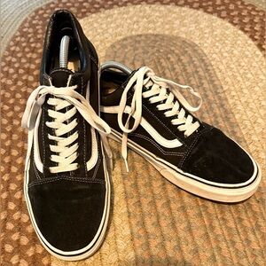 Vans Old Skool Black and White Sneakers, Men’s Size 11.5